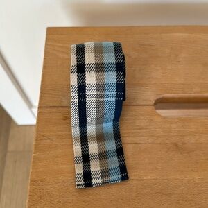 Blue Plaid Square Tie.